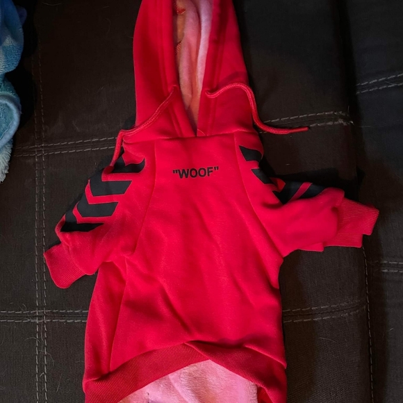 NEW WITH TAGS!! Spark Paws, Dog Size Large, Red, Fleece Hoodie - Picture 7 of 12